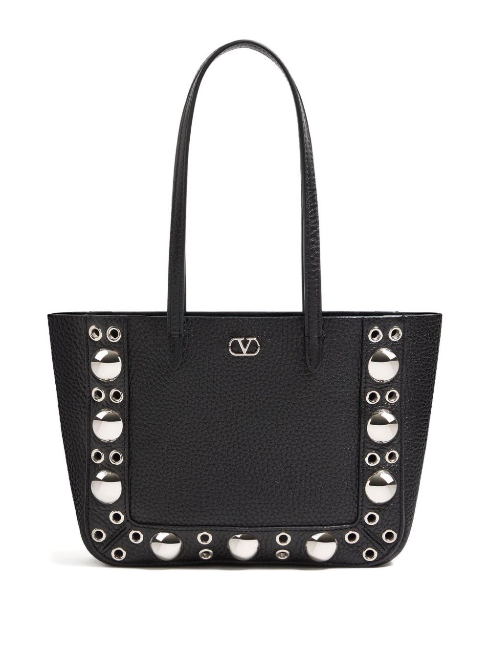 Valentino Nellcote Mini Leather Tote Bag In Black