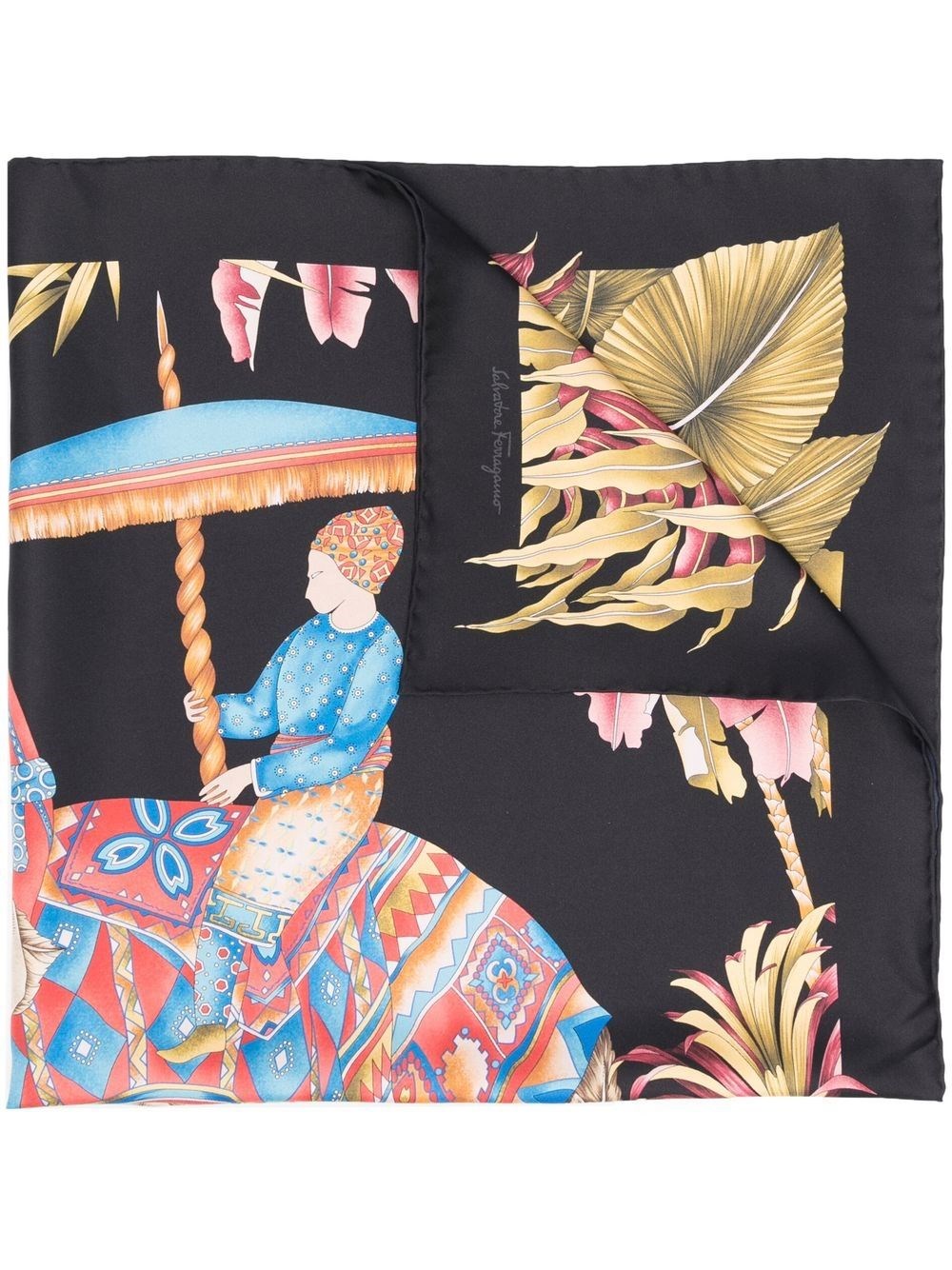 Ferragamo Printed Silk Foulard - Ferragamo - Modalova