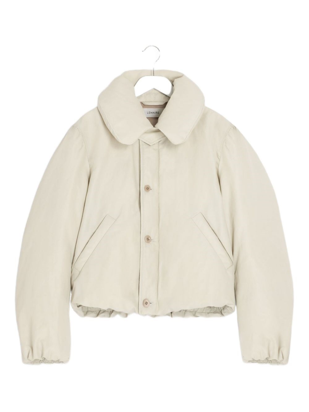 Lemaire Short Puffer Jacket In White