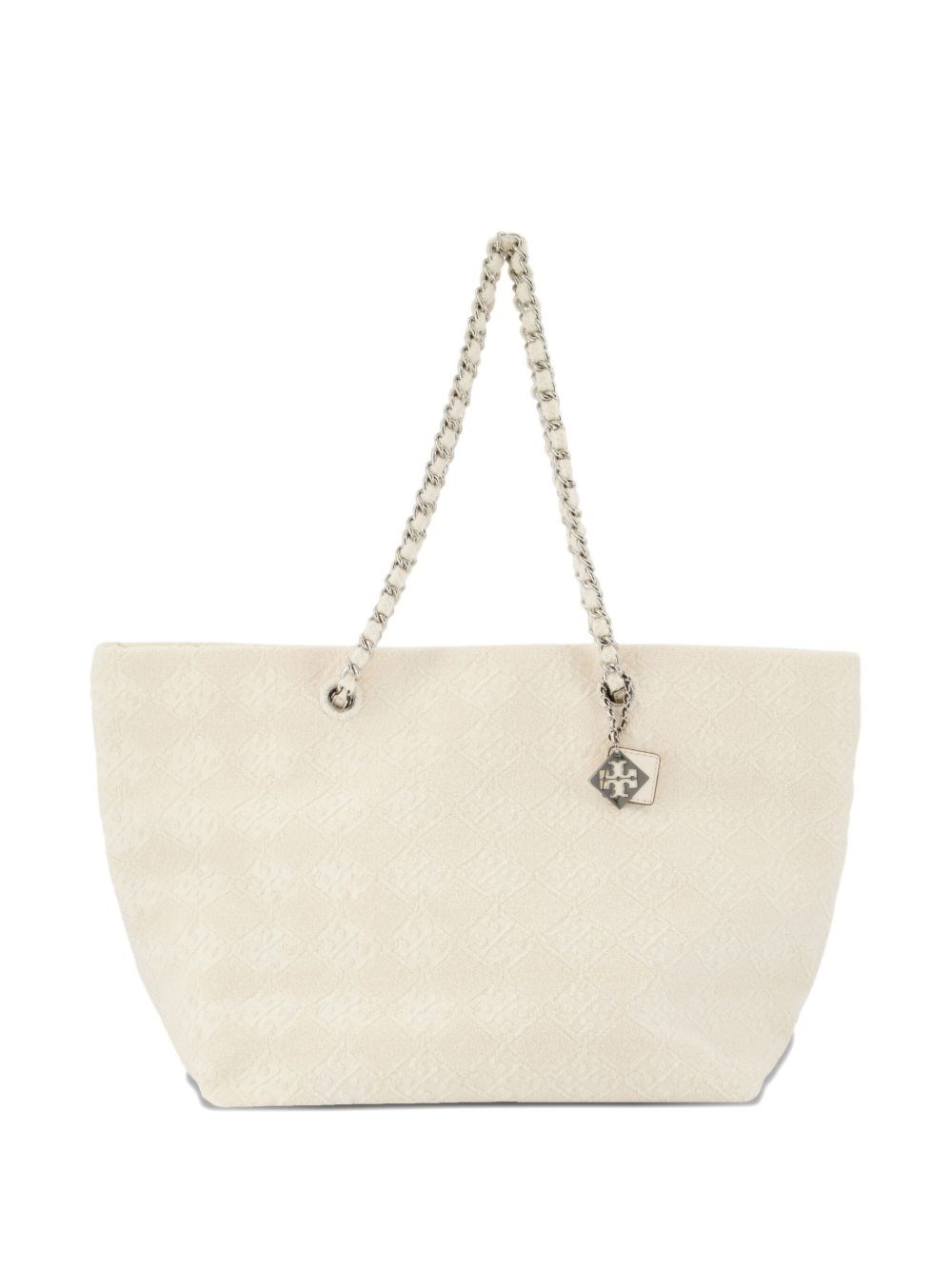 Tory Burch Ella Terry Cotton Tote Bag In White