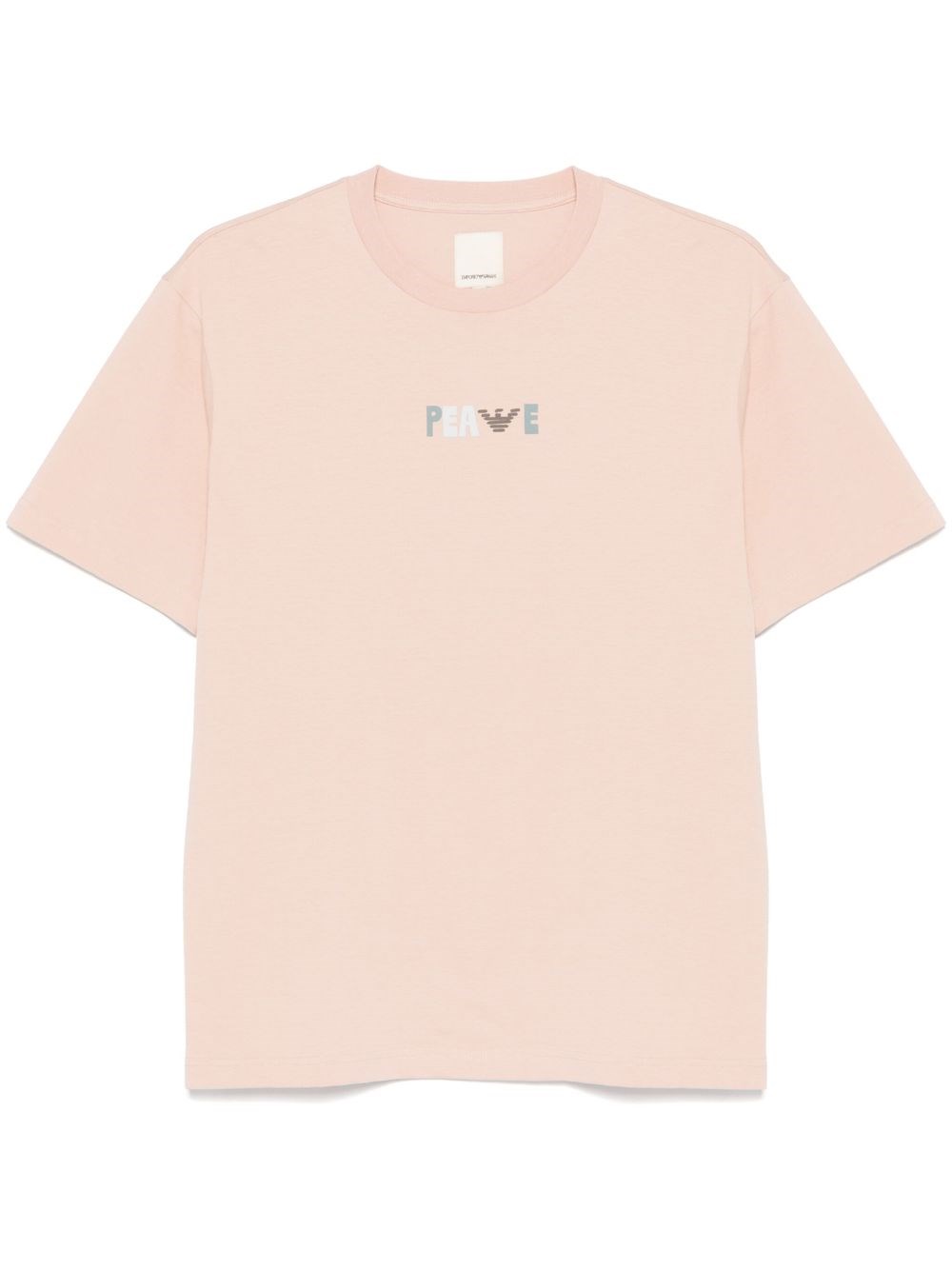 Printed Organic Cotton T-Shirt - Emporio Armani - Modalova
