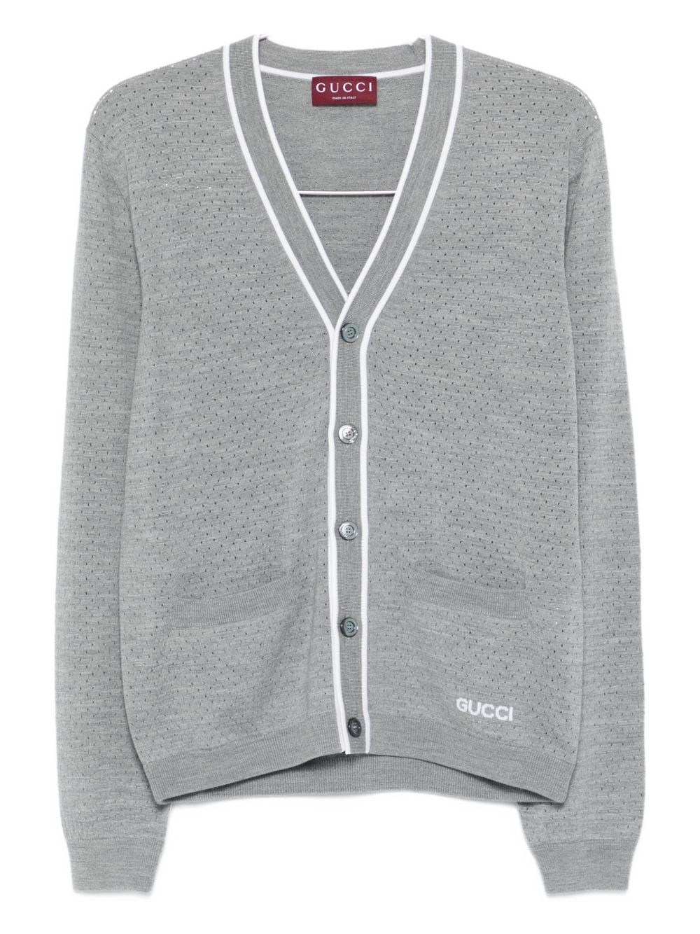 Gucci Wool V-Necked Cardigan - Gucci - Modalova