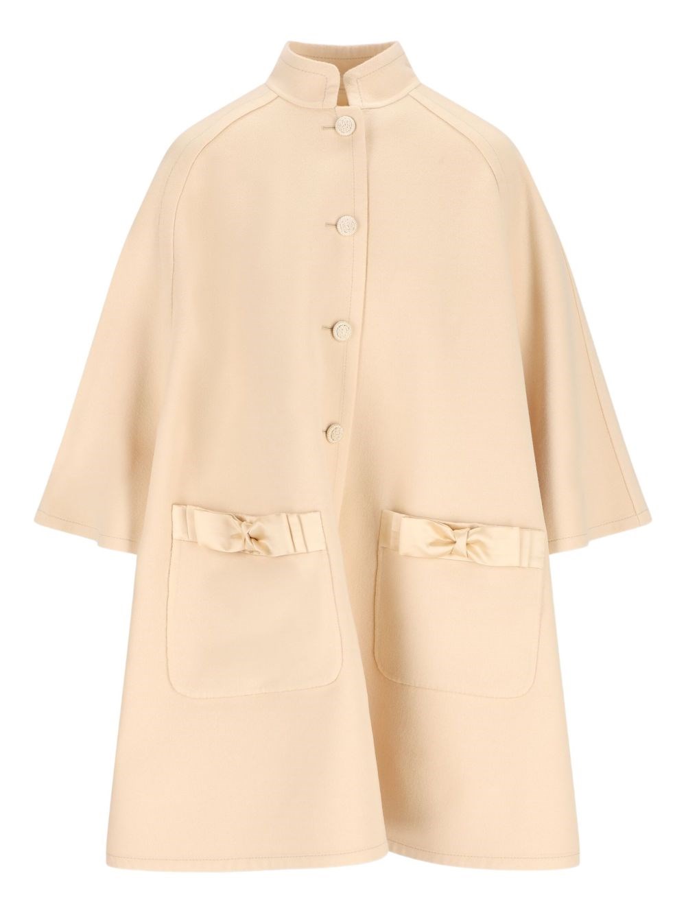 Valentino Wool And Cashmere Coat In Sand