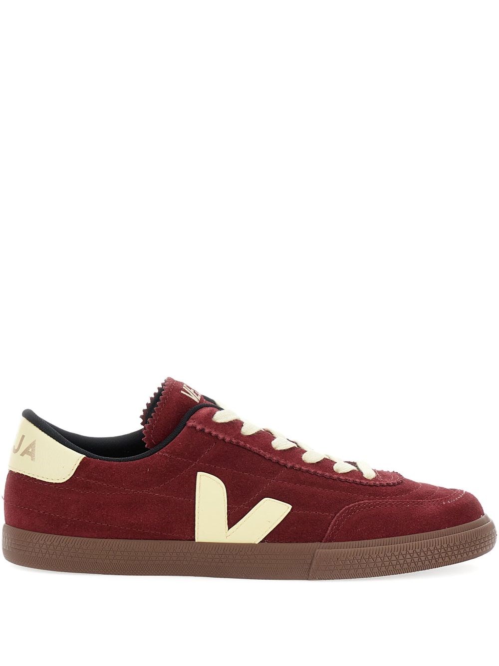 Veja Panenka Suede Leather Sneaker In Grenat Sun Bark In Red