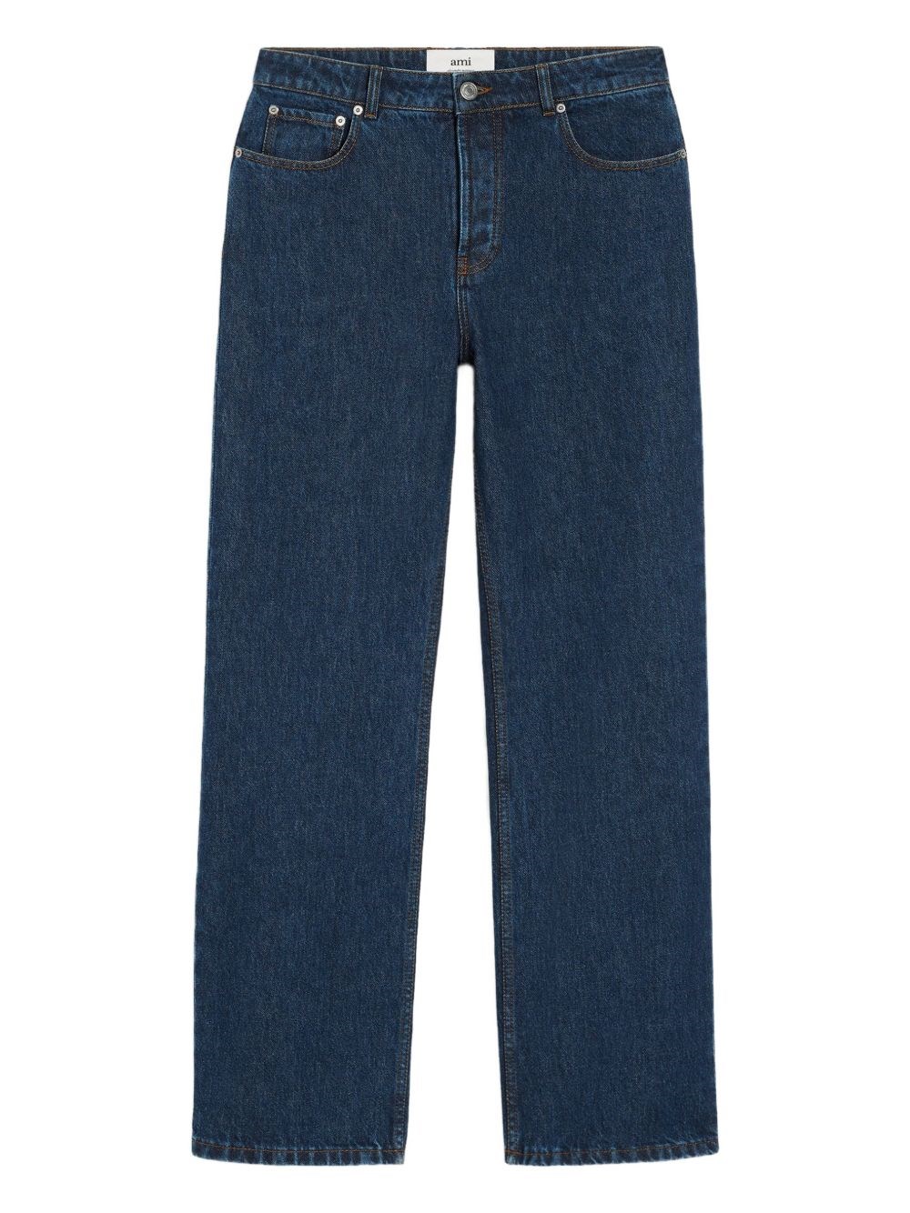 Ami Alexandre Mattiussi Ami Paris Men Wide Leg Denim Jeans In Blue