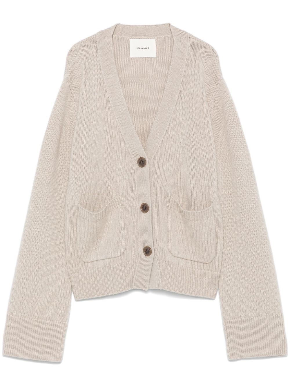 Lisa Yang Danni Cashmere Cardigan In Animal Print