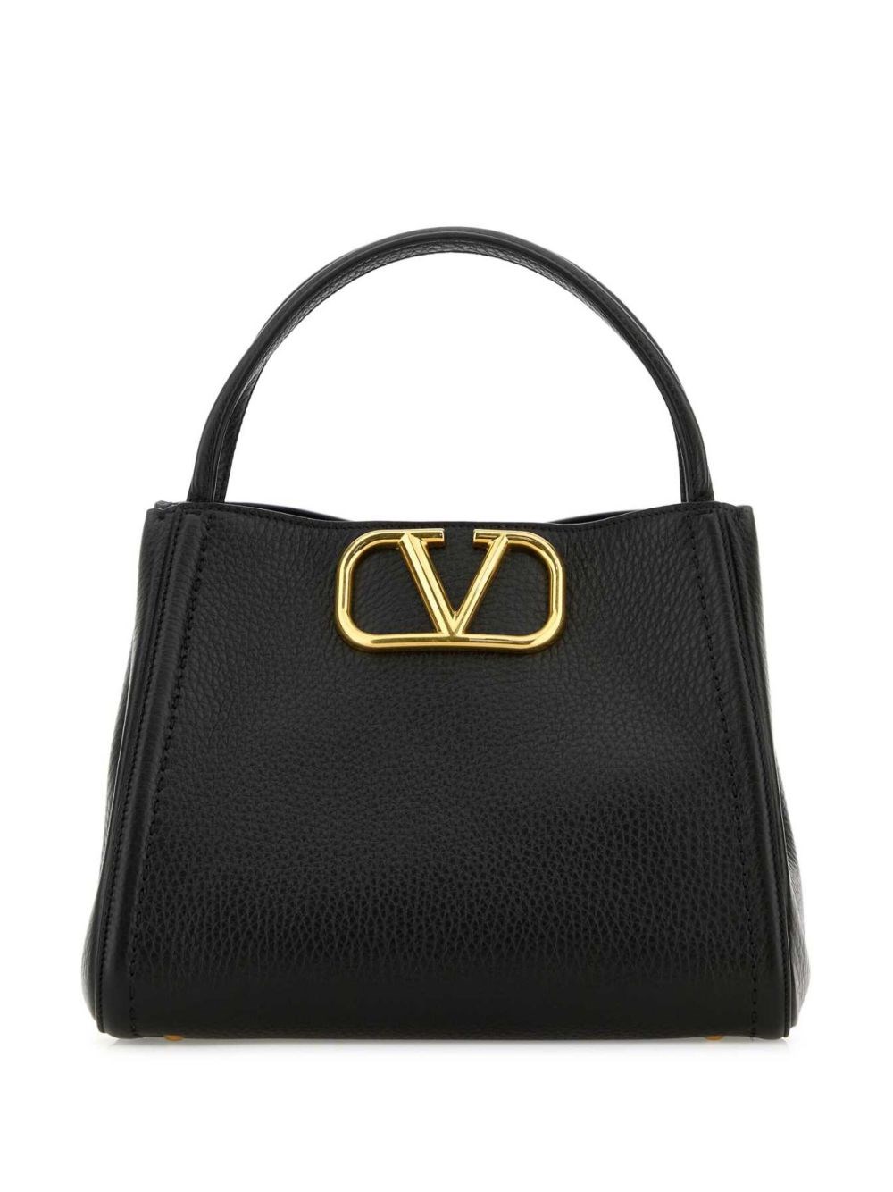 Valentino V Plaque Double Top Handle Tote