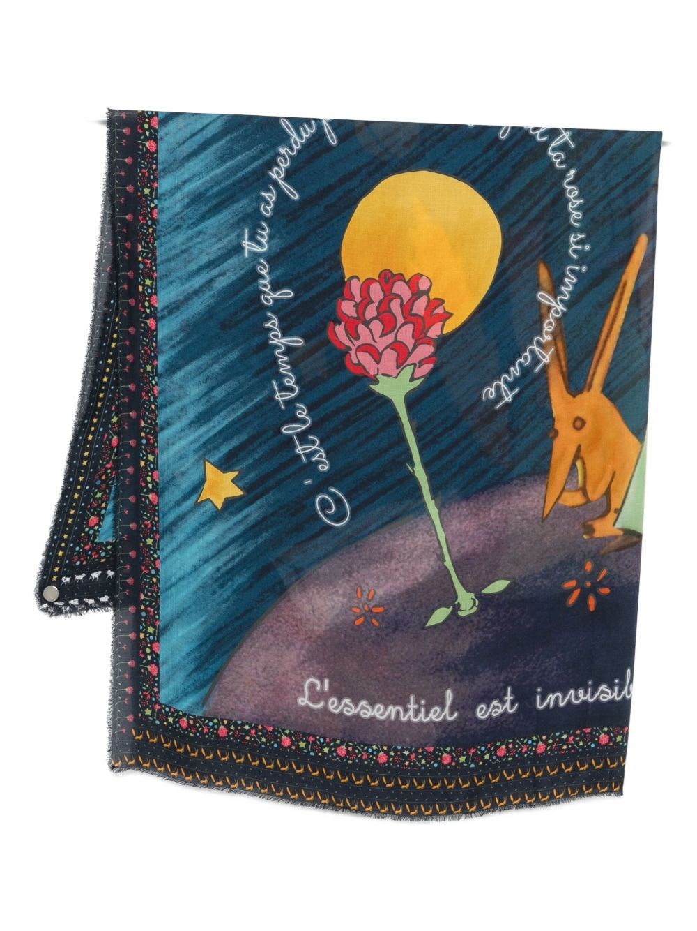 Faliero Sarti Graphic Print Fringed Stole Accessory In Multi