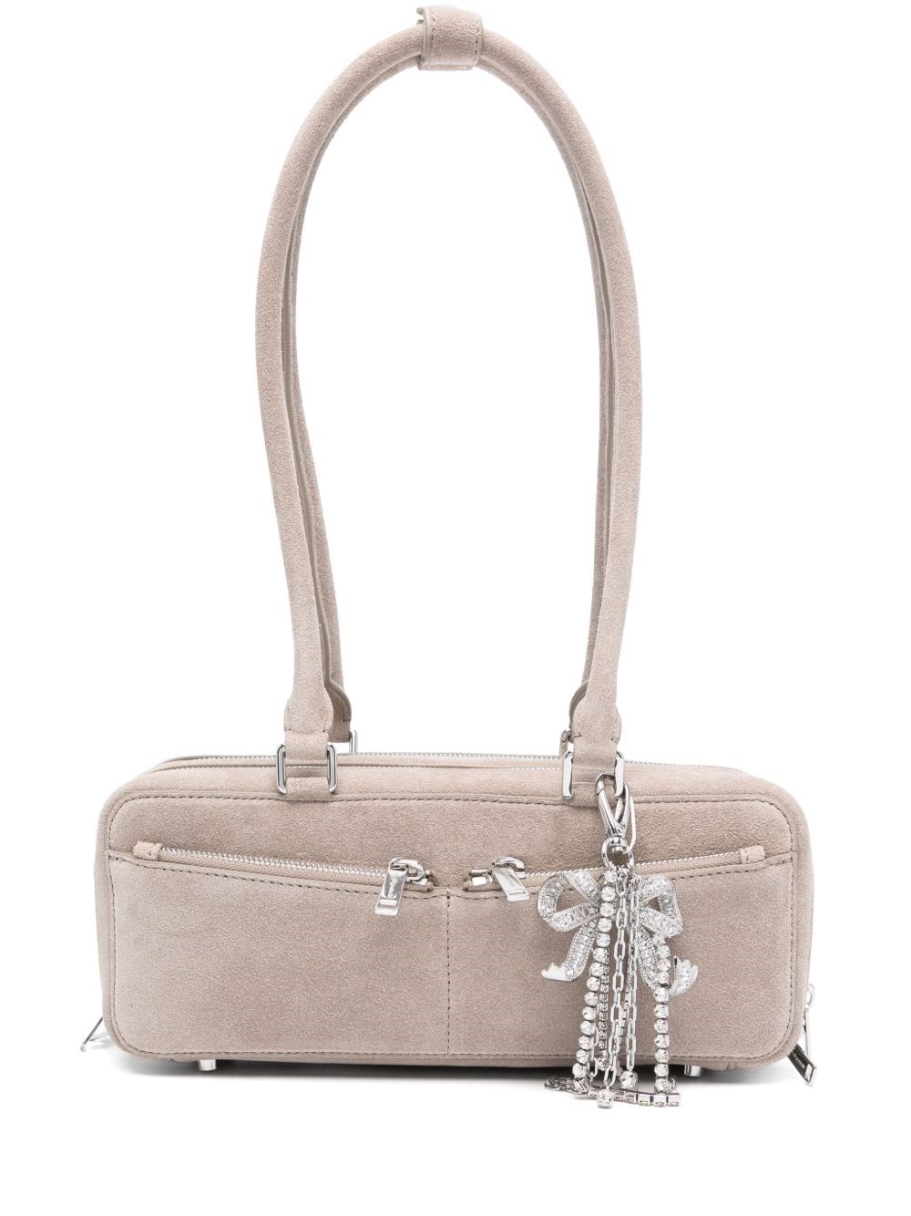 SELF PORTRAIT Suede Baguette Shoulder Bag