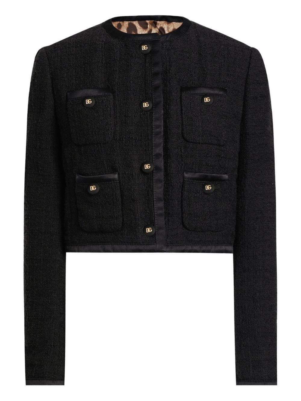 Dolce & Gabbana Cotton Blend Jacket In Black