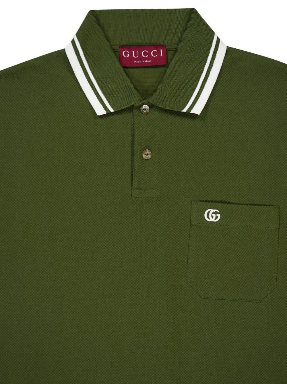 Gucci Logo Cotton Polo Shirt - Gucci - Modalova