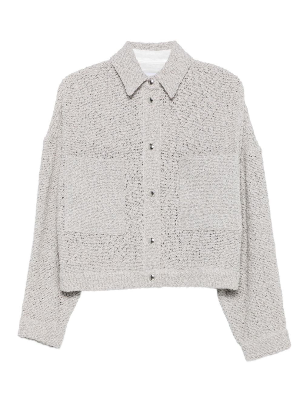 Iro Veste Raccourcie En Jersey Lurex Suzel In Gray