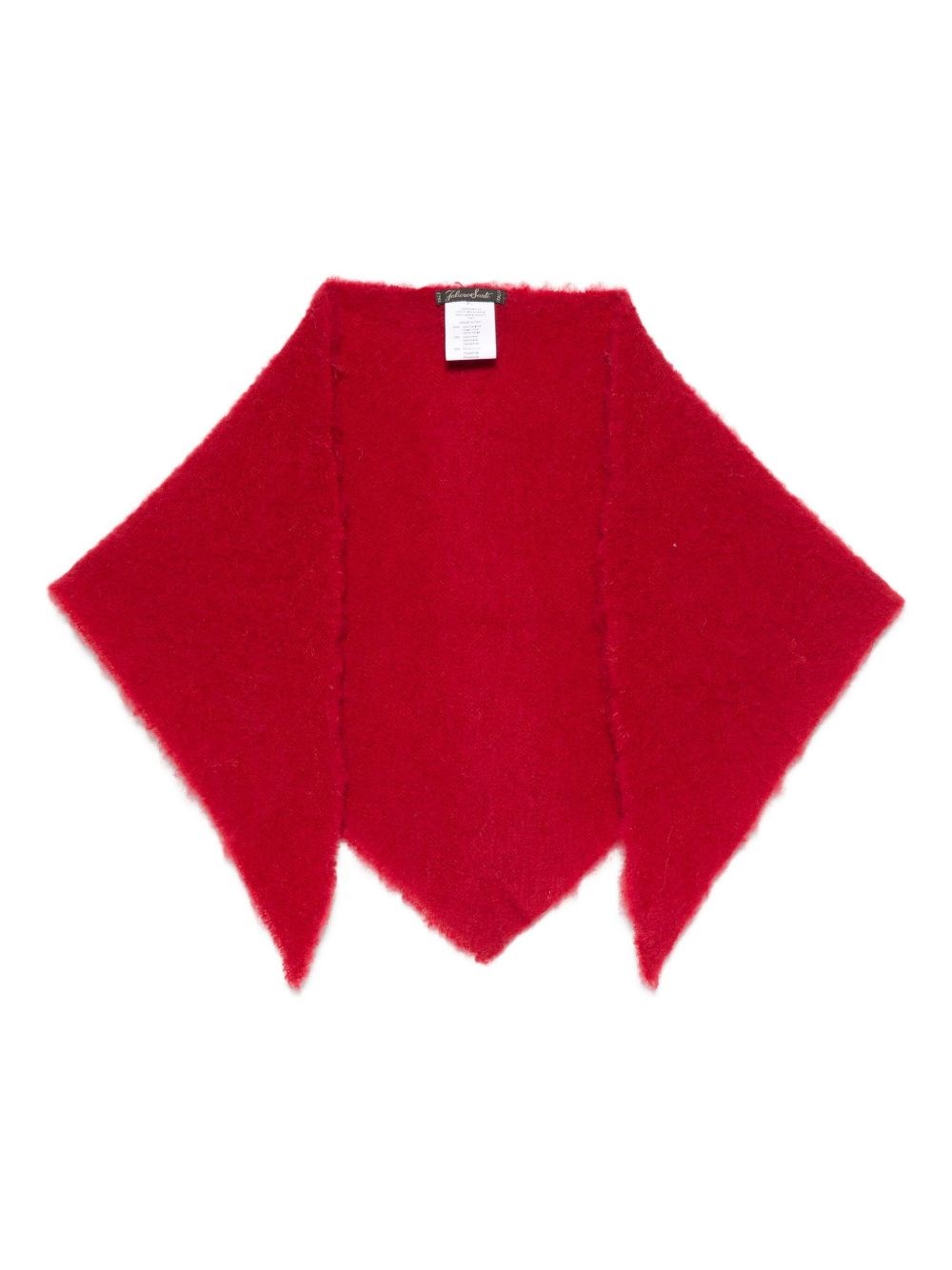 Faliero Sarti Triangle Wool And Cashmere Scarf In Red