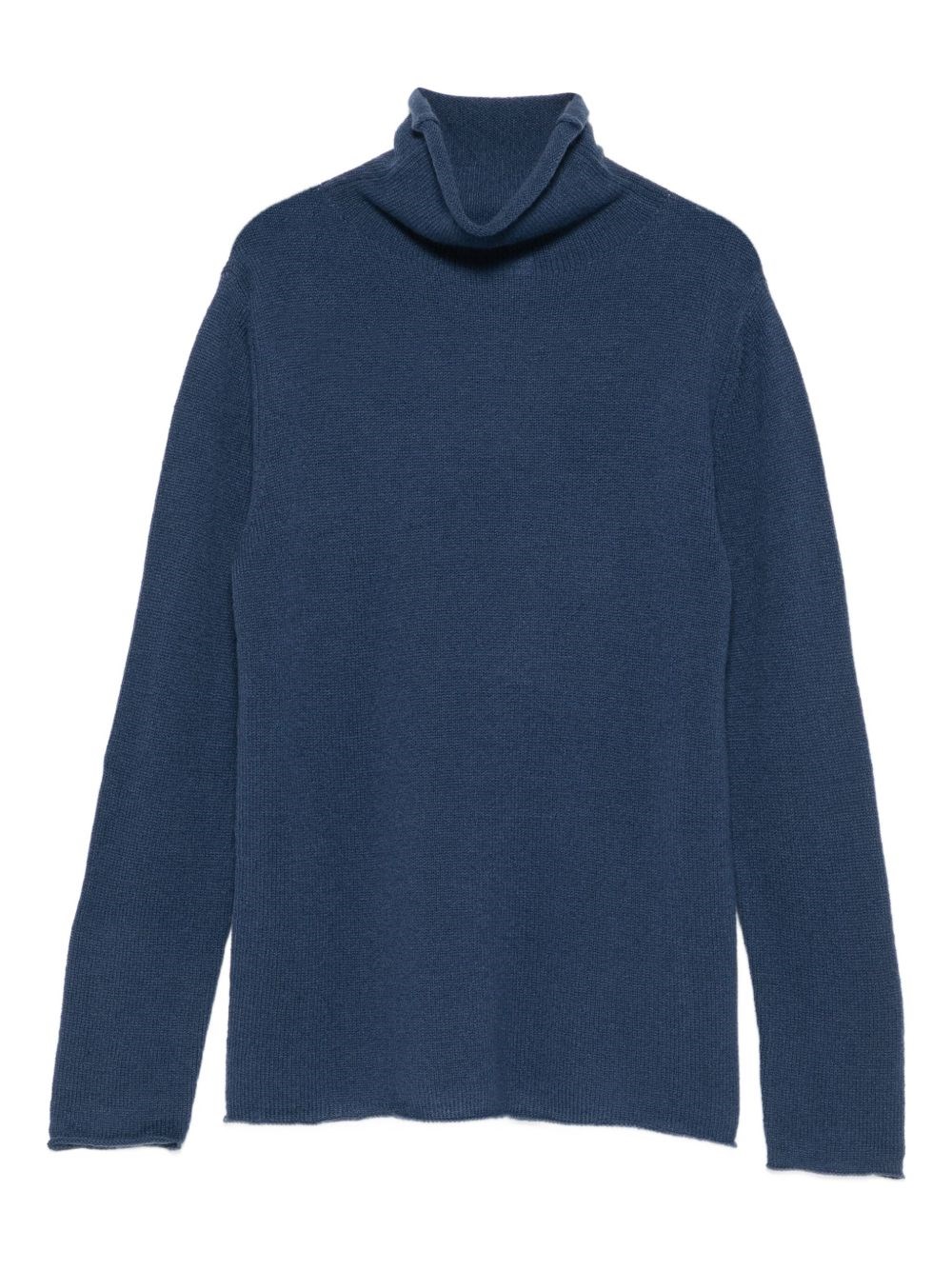 Beyou Cashmere Turtle-neck Sweater In Blue