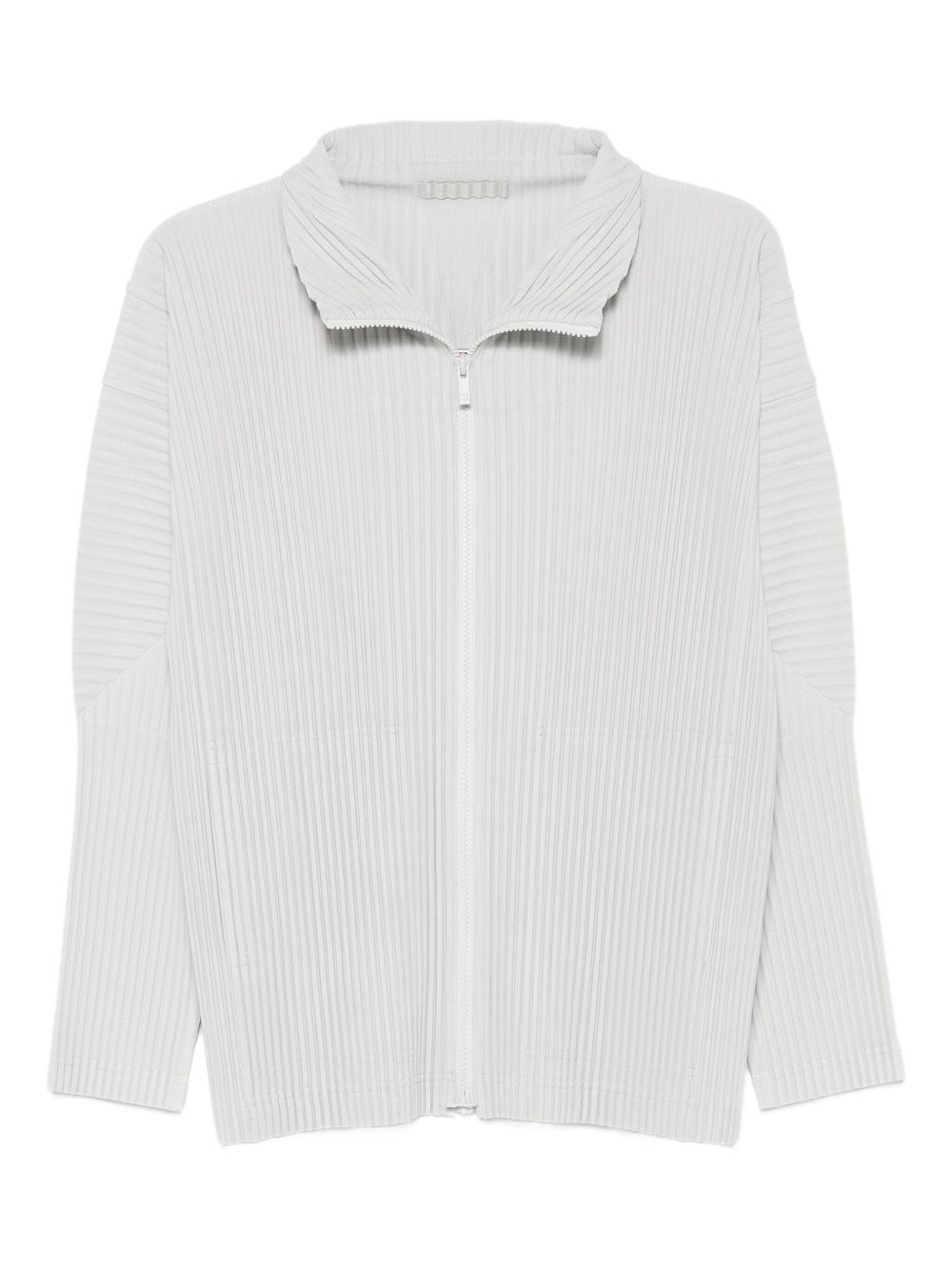 Issey Miyake Homme Plisse'  Pleated Zipped Shirt In Gray