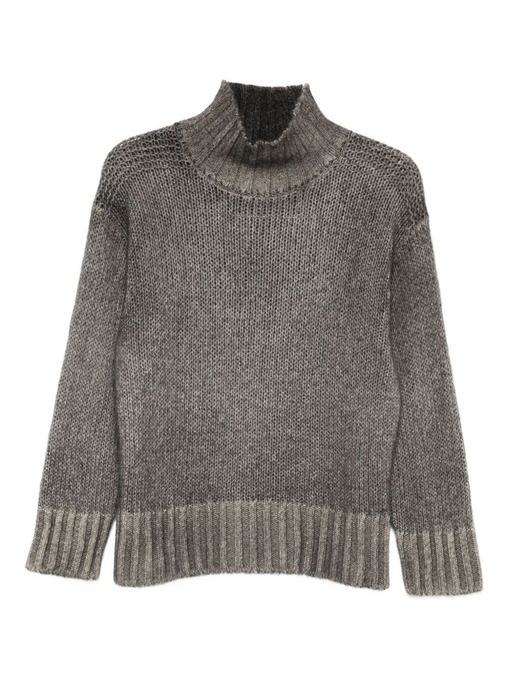 Avant Toi Cashmere Blend High Neck Sweater In Brown