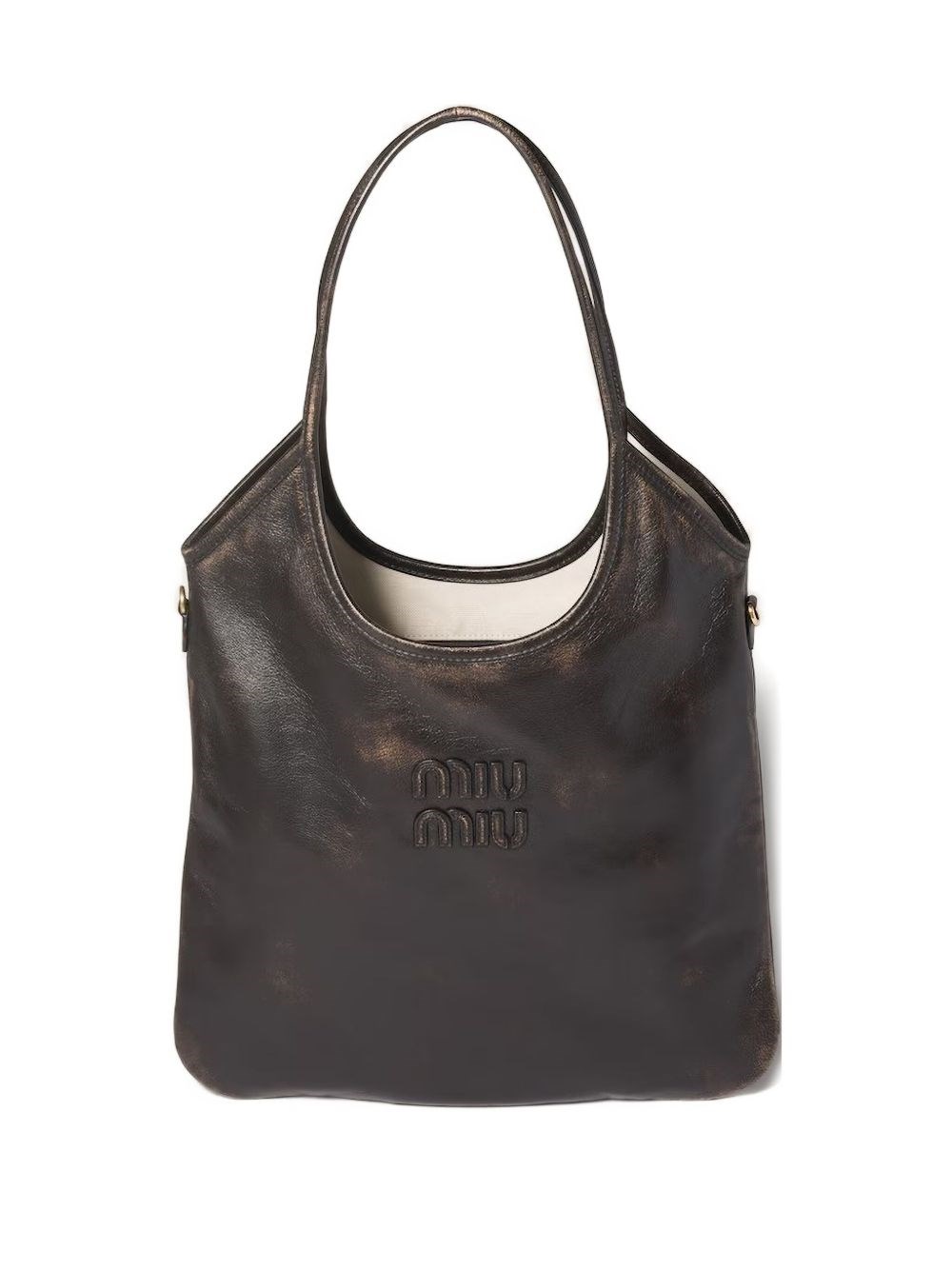 Ivy Regular Leather Tote Bag - Miu Miu - Modalova