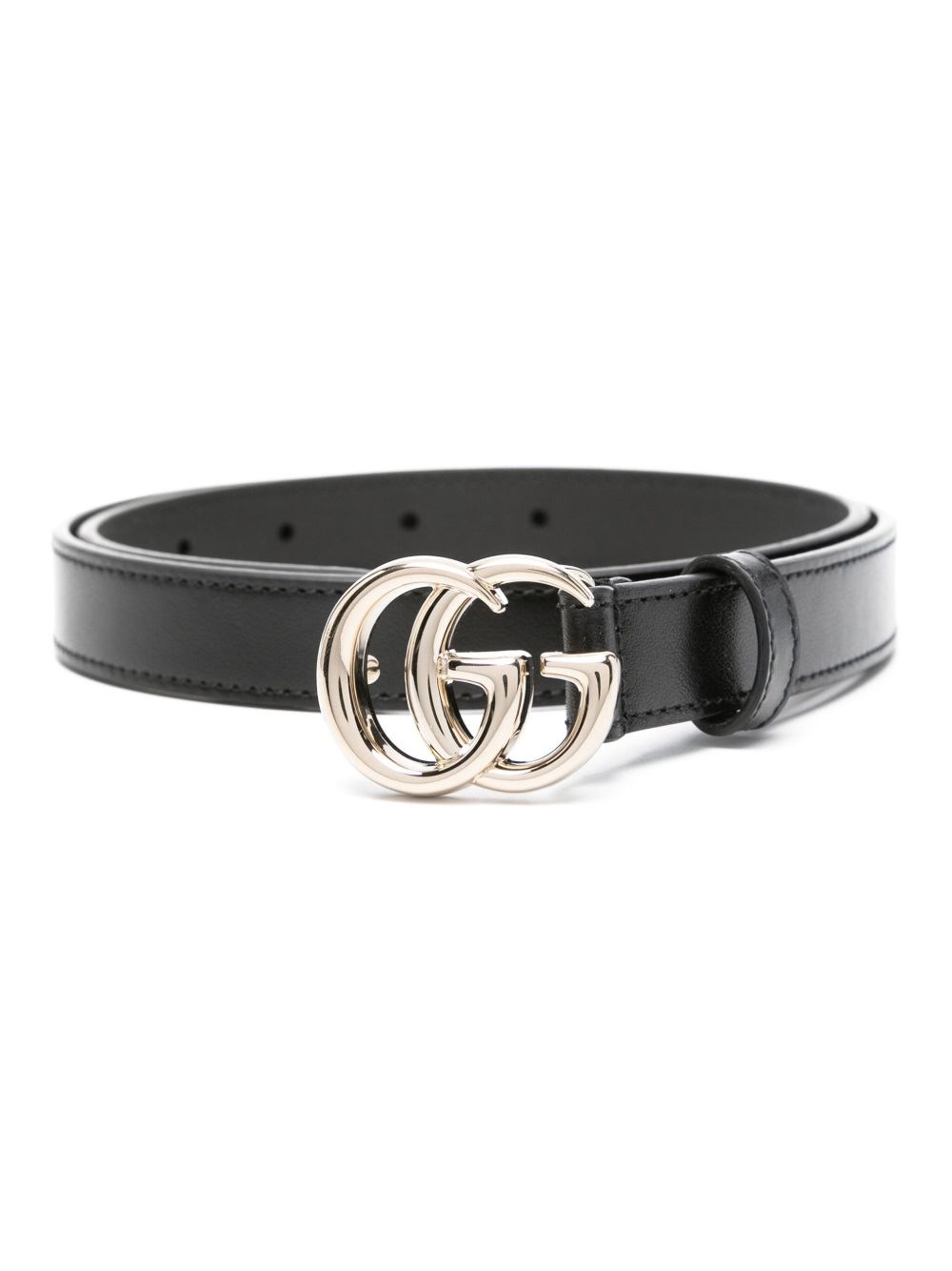 Gucci Polished Leather Belt With Iconic Double G Buckle