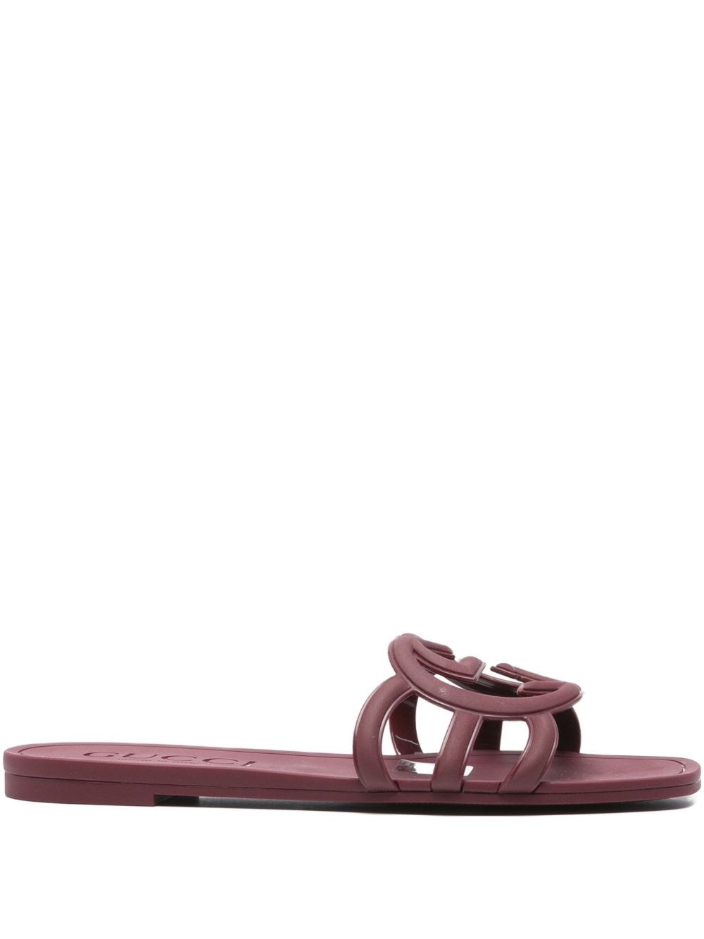 Gucci Gg Interlocking Slides In Red