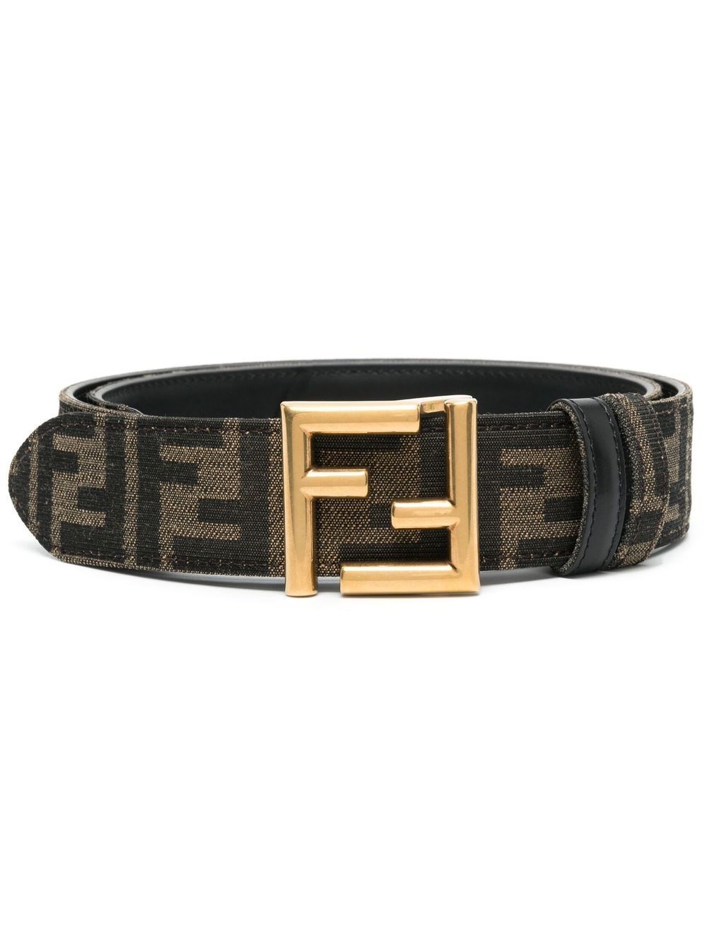 Fendi Women Ff Reversible Belt In Black
