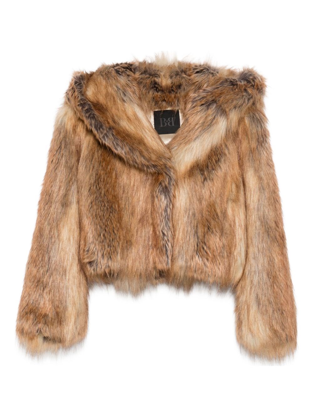 Bb Couture Light Brown Siberian Madrid Hooded Jacket In Brown