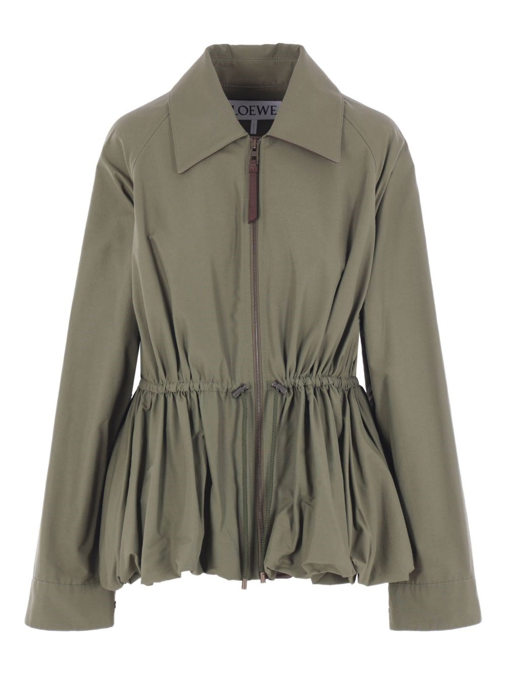 Loewe Cotton Blend Blouson Jacket In Gray