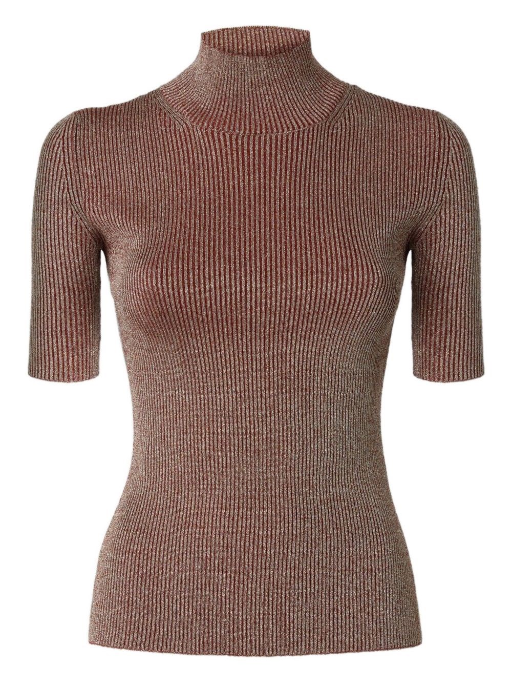 Missoni Robbed Turtle-neck Sweater In Brown