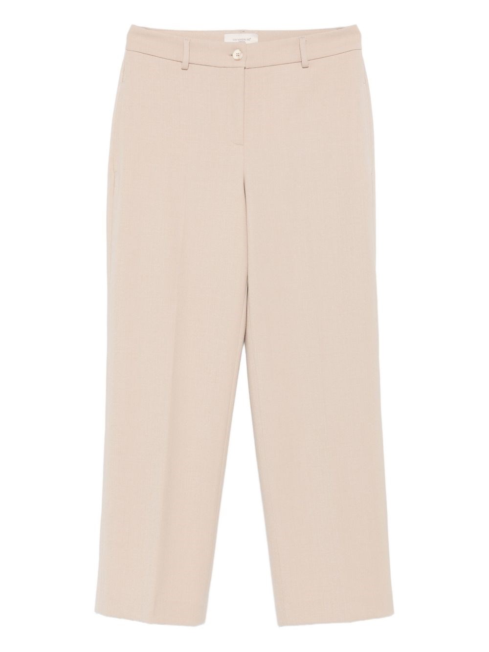 Via Masini 80 Wool Blend Trousers In Neutral