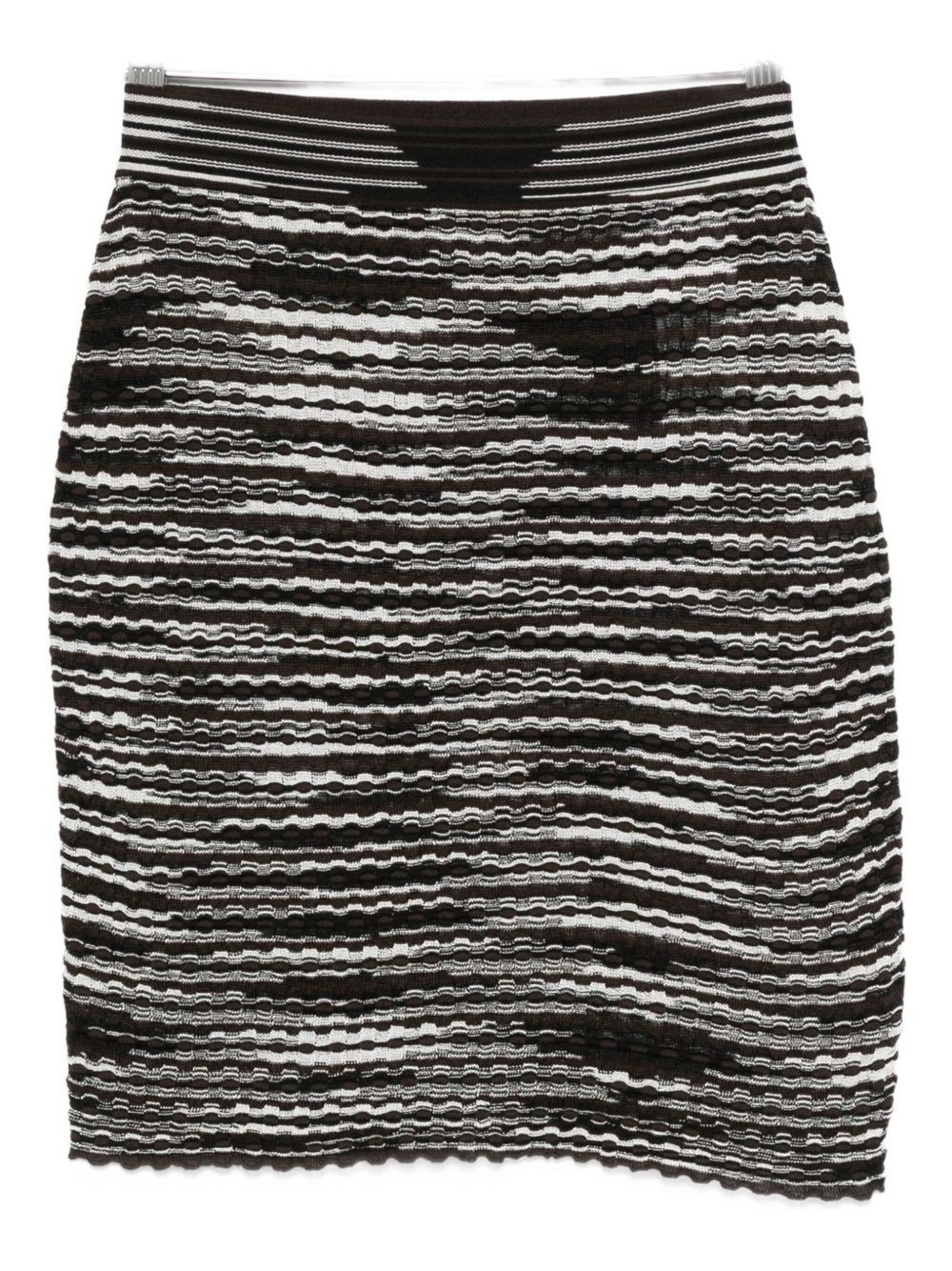 Missoni Textured Knee-length Skirt Featuring Stripes In Black