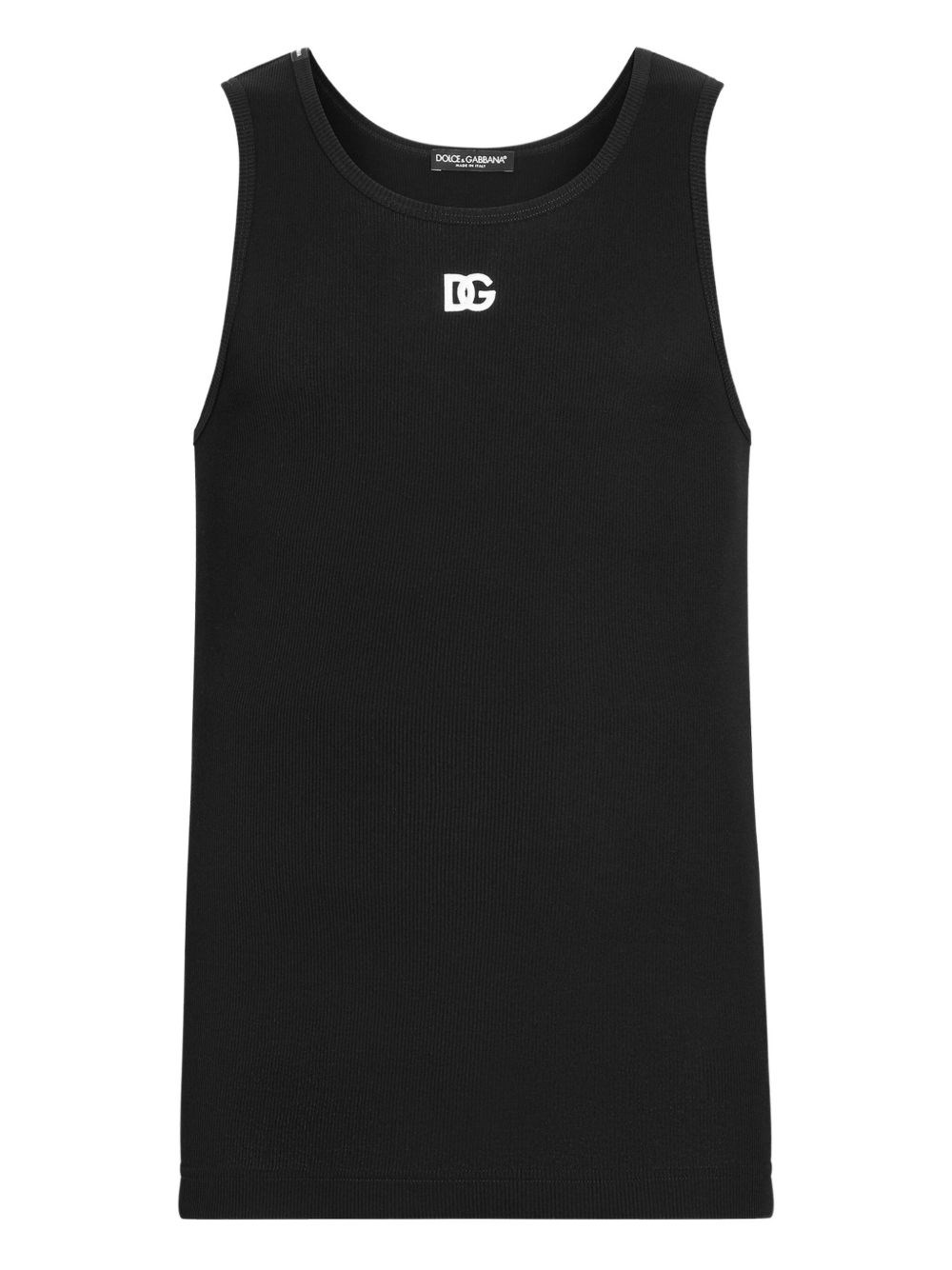 Logo Cotton Tank Top - Dolce & Gabbana - Modalova