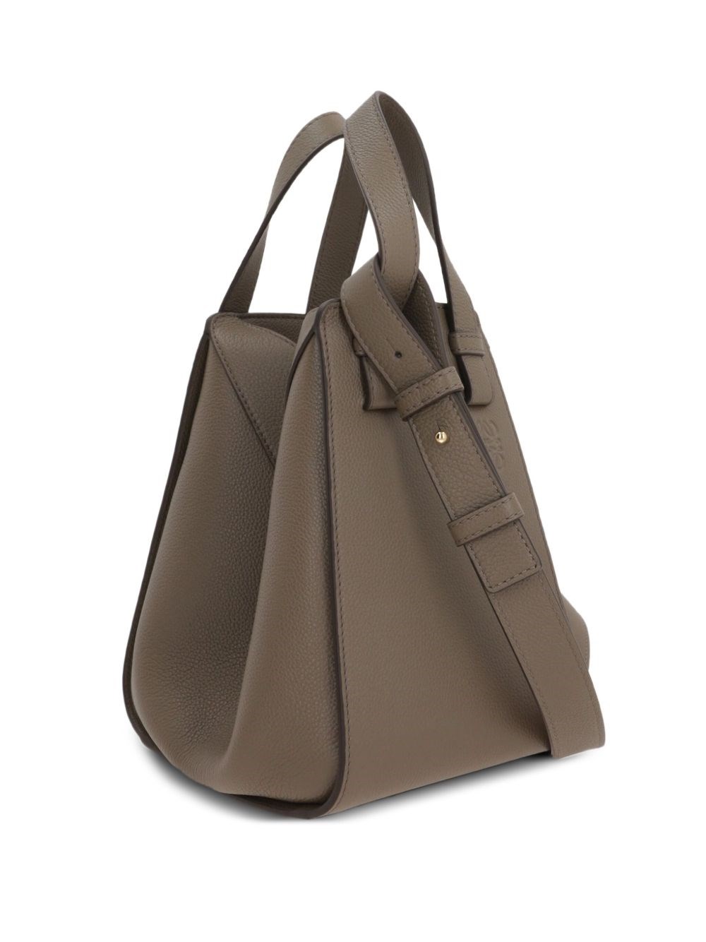 Loewe Hammock Compact Leather Handbag In Gray