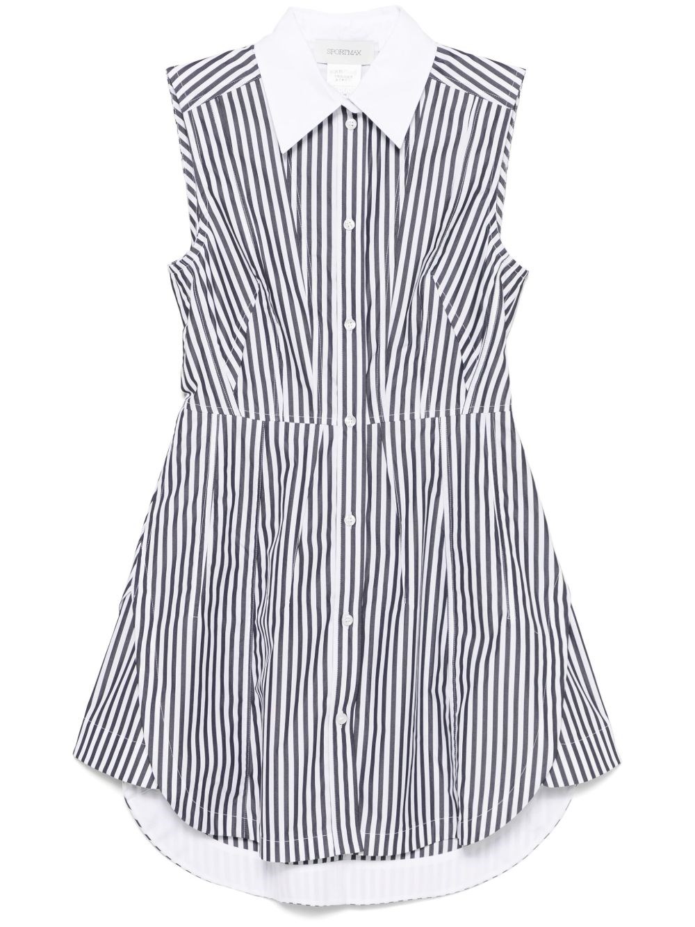 Sportmax Blackwhite Striped Mini Dress