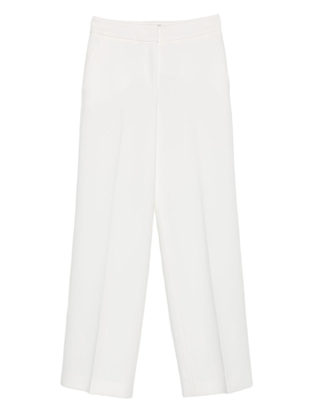 Via Masini 80 Straight-leg Trousers In White