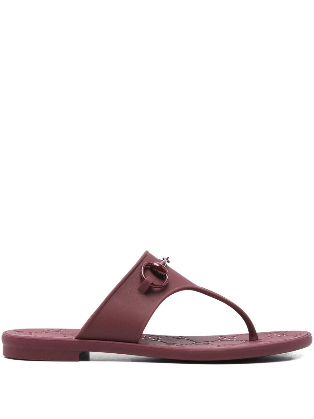 Gucci Maroon Open Toe Sandals In Red
