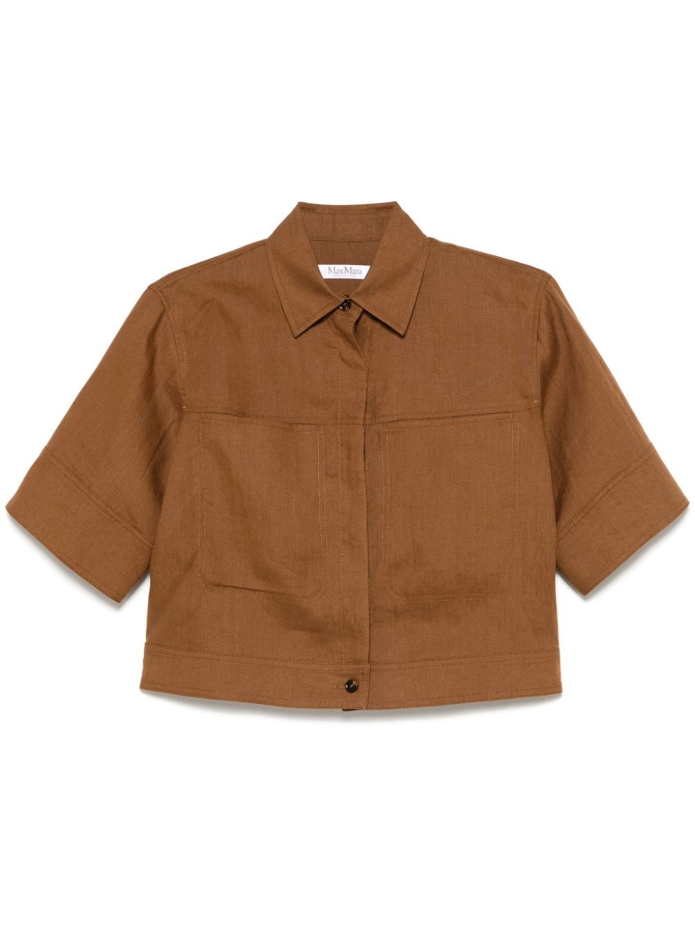 Max Mara Linen Shirt With Adjustable Side Straps