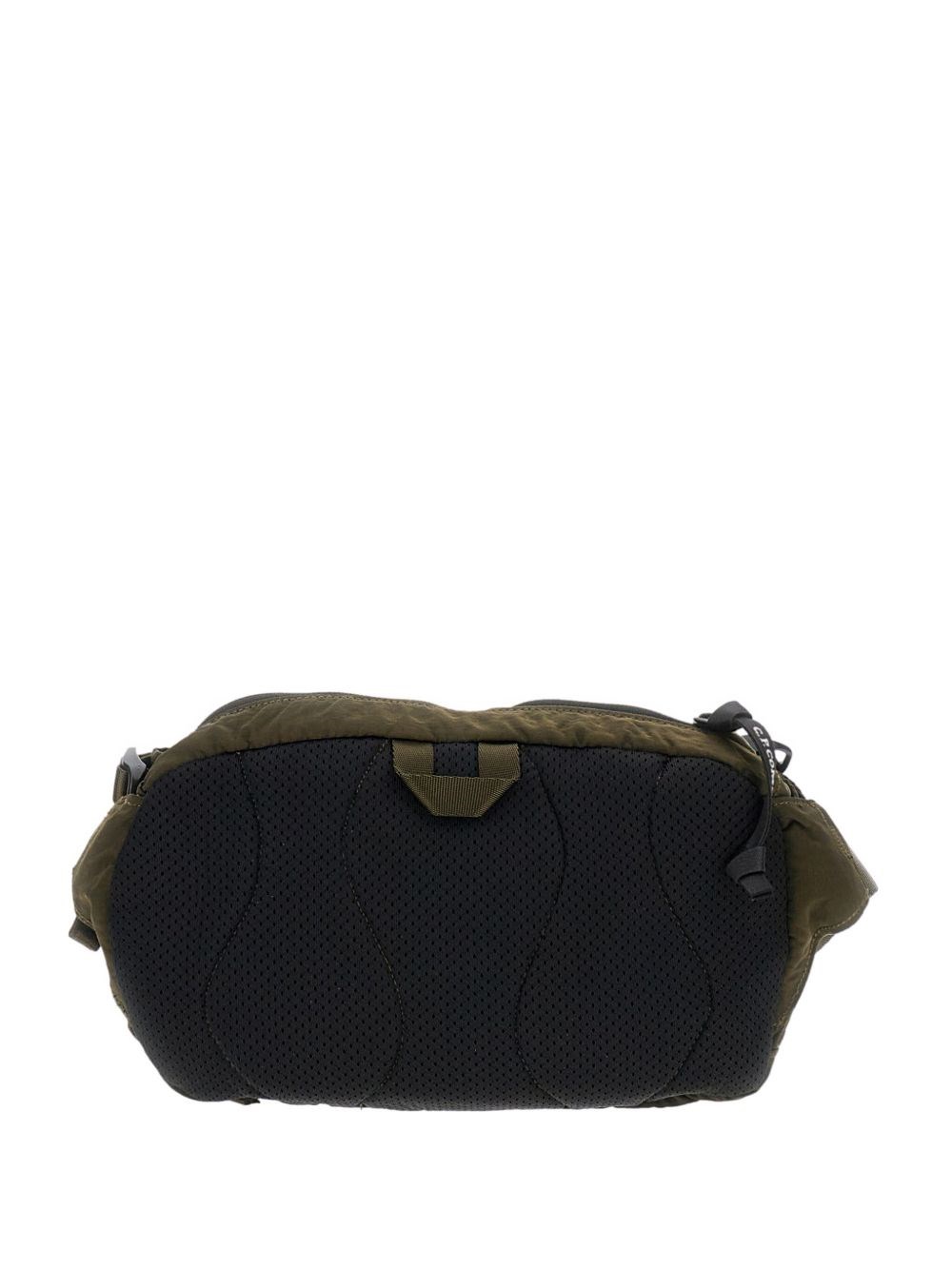 C.p. Company Functional Nylon Belt Bag With Prominent Logo In Green