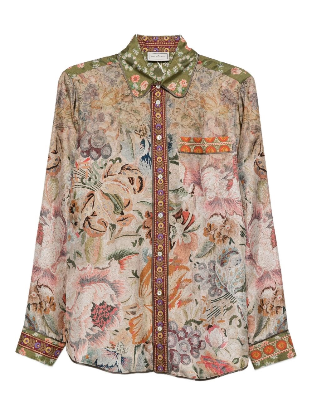 Pierre-louis Mascia Pierre Louis Mascia Printed Silk Shirt