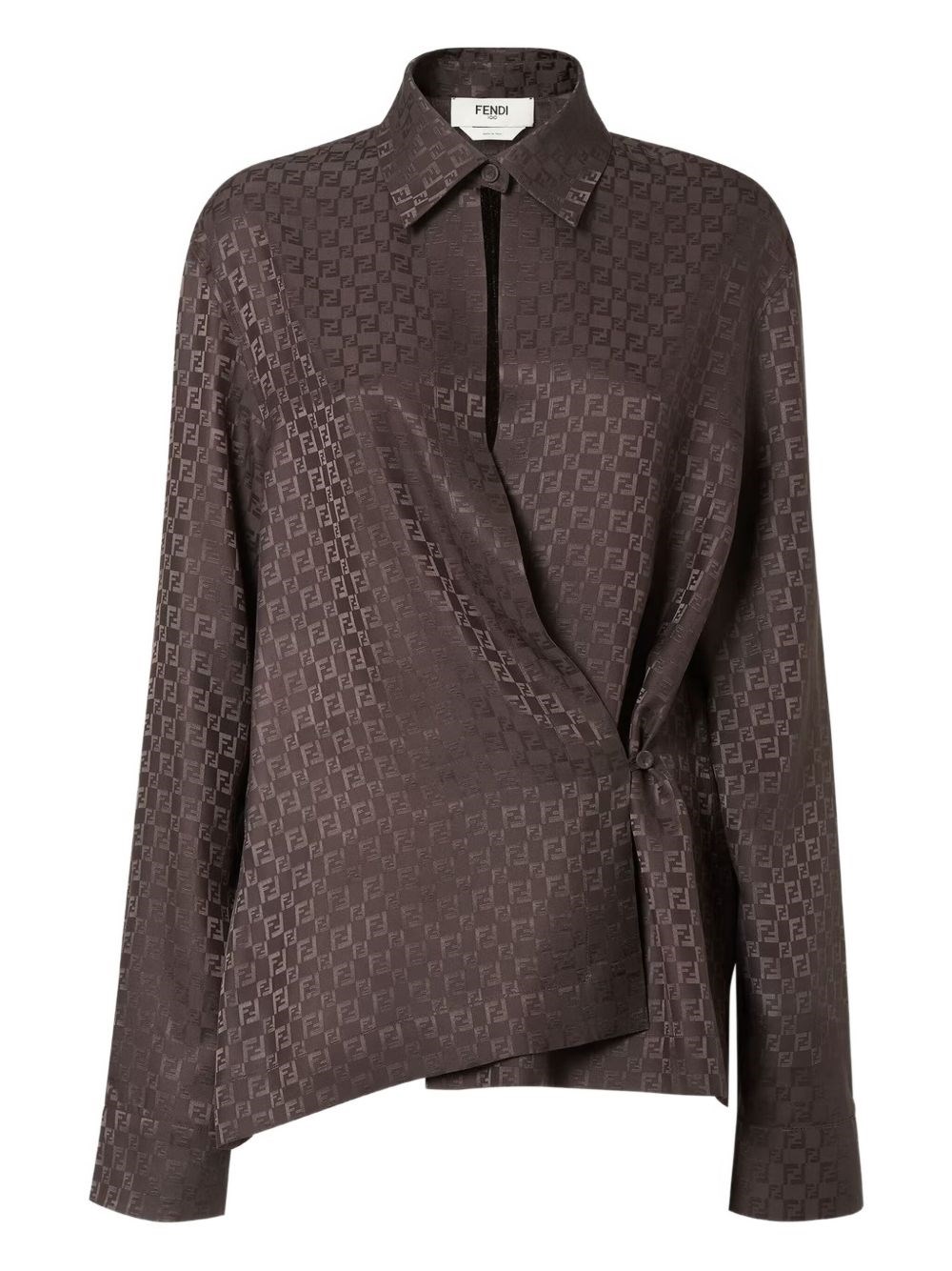 Fendi Ff Jacquard Silk Shirt - Fendi - Modalova