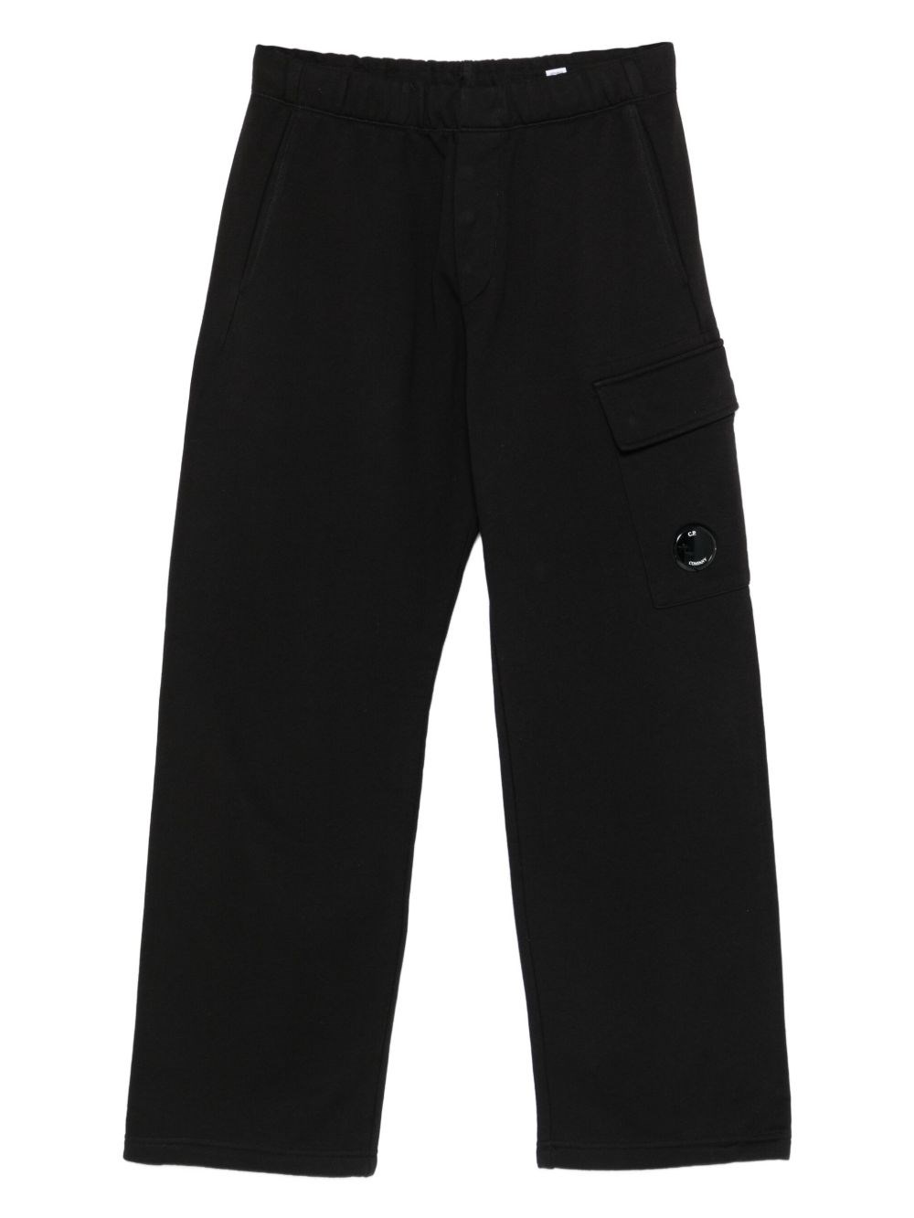 C.p. Company Black Linen And Cotton Blend Utility Trousers In Black