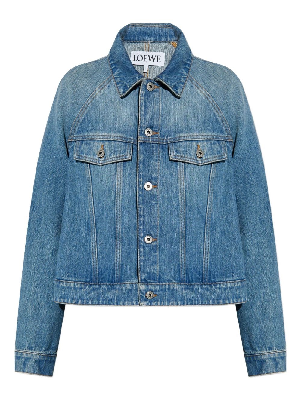 Loewe Trapeze Denim Jacket In Multi