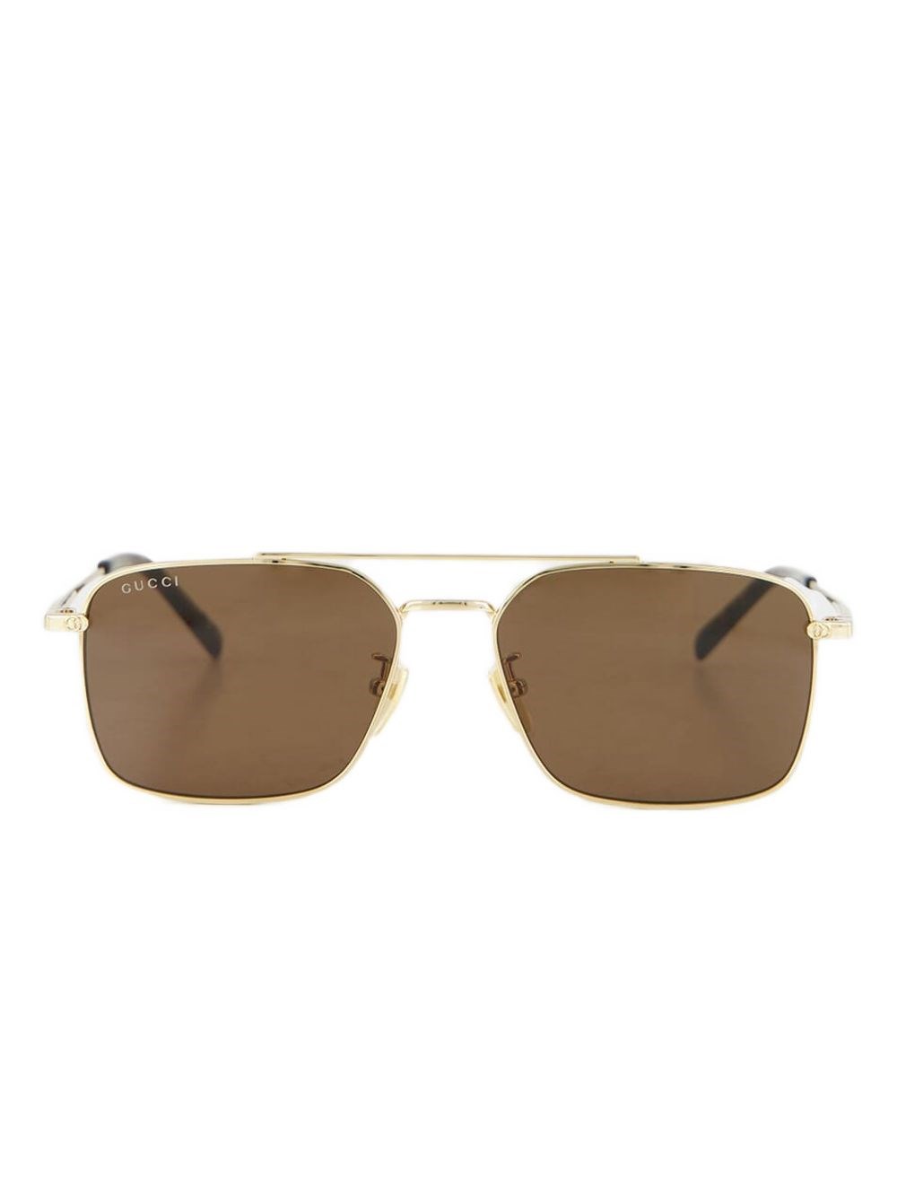 Gucci Golden Square Sunglasses In Gold
