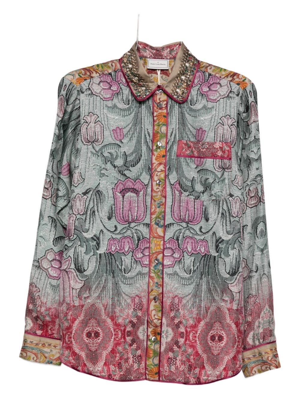 Pierre-louis Mascia Pierre Louis Mascia Printed Silk Shirt