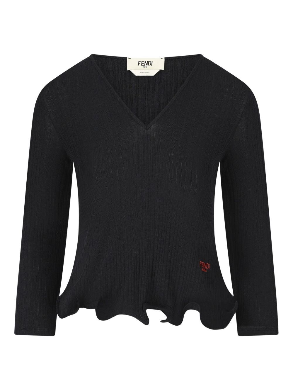 Fendi Wool V-Necked Sweater
