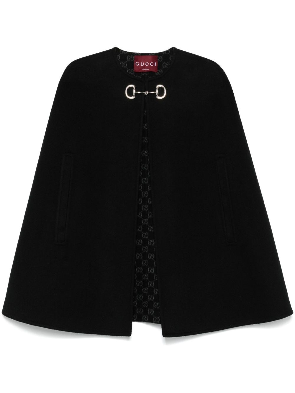 Gucci Wool Cape In Black
