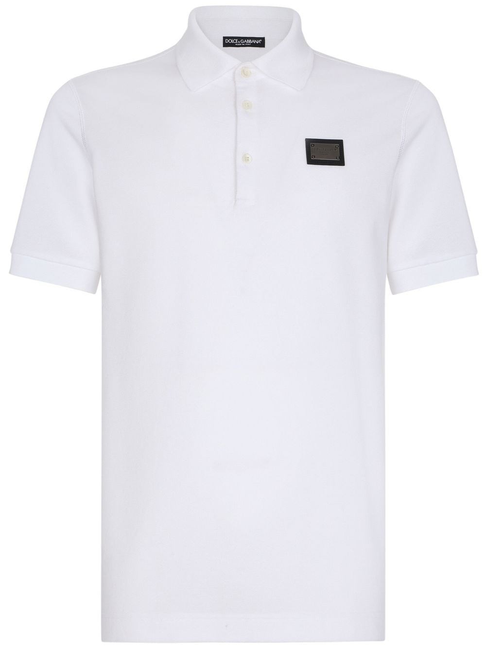 Logo Cotton Polo Shirt - Dolce & Gabbana - Modalova