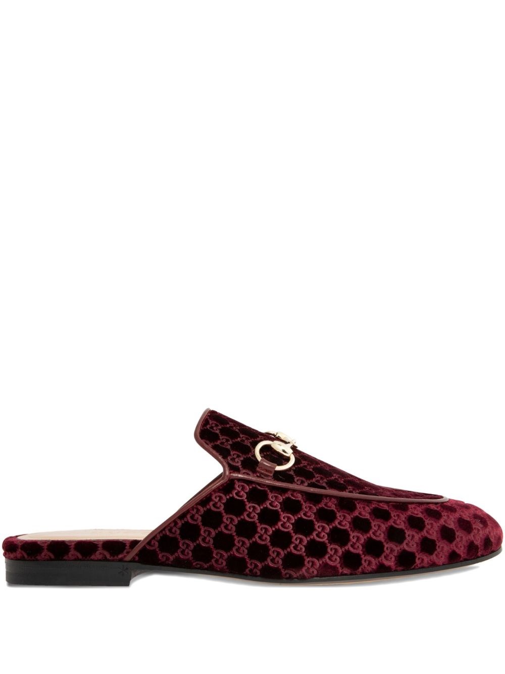 Gucci Nady Mini Gg Velvet Princetown Mules In Multi