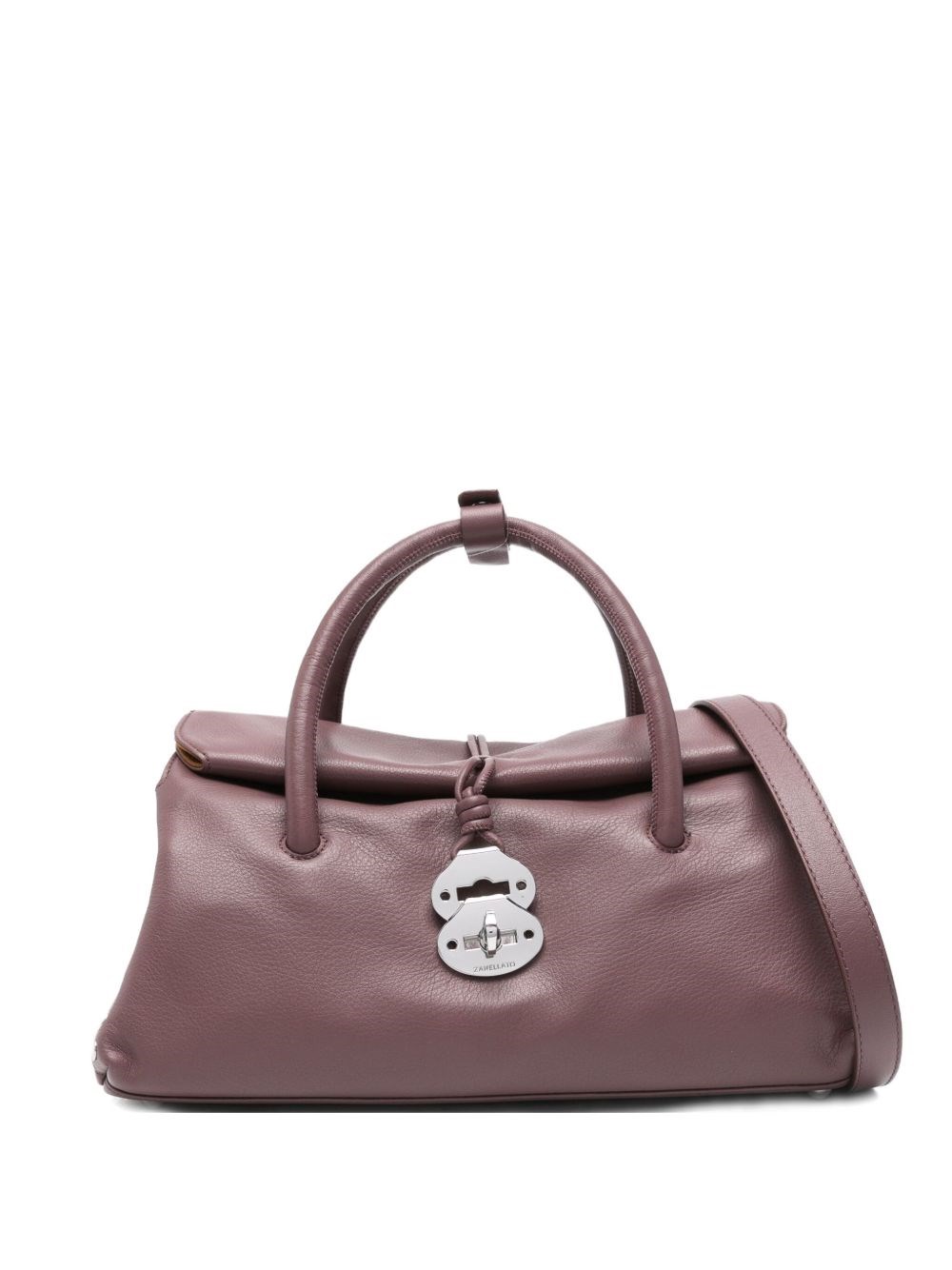 Zanellato Dotta Saeta Small Leather Handbag In Gray