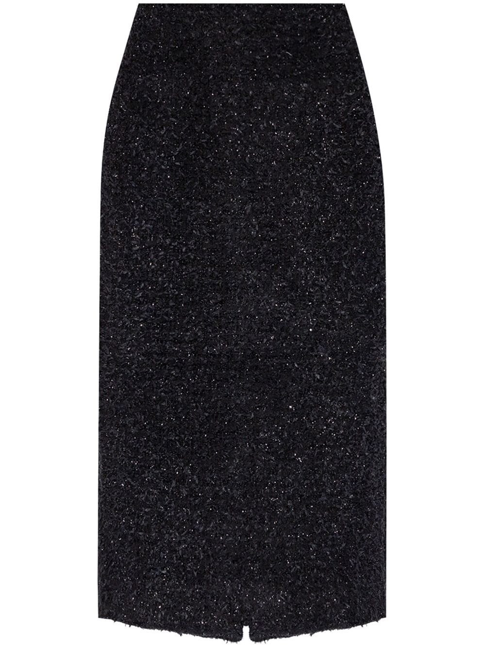 Balenciaga Cotton Tweed Knitted Midi Skirt