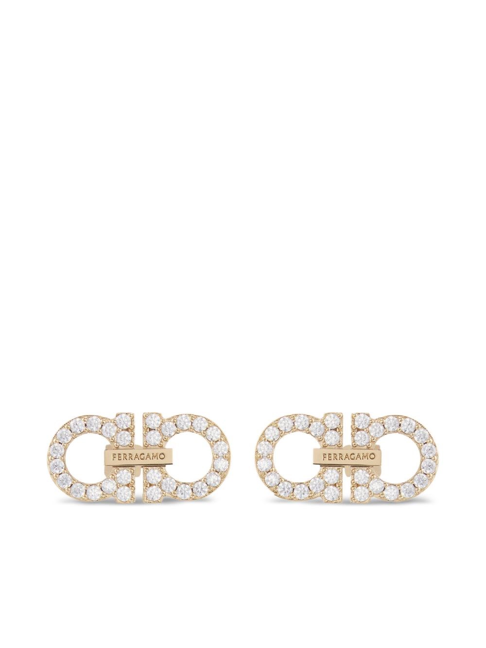 Ferragamo 2 Ganci Crystal Earrings - Ferragamo - Modalova