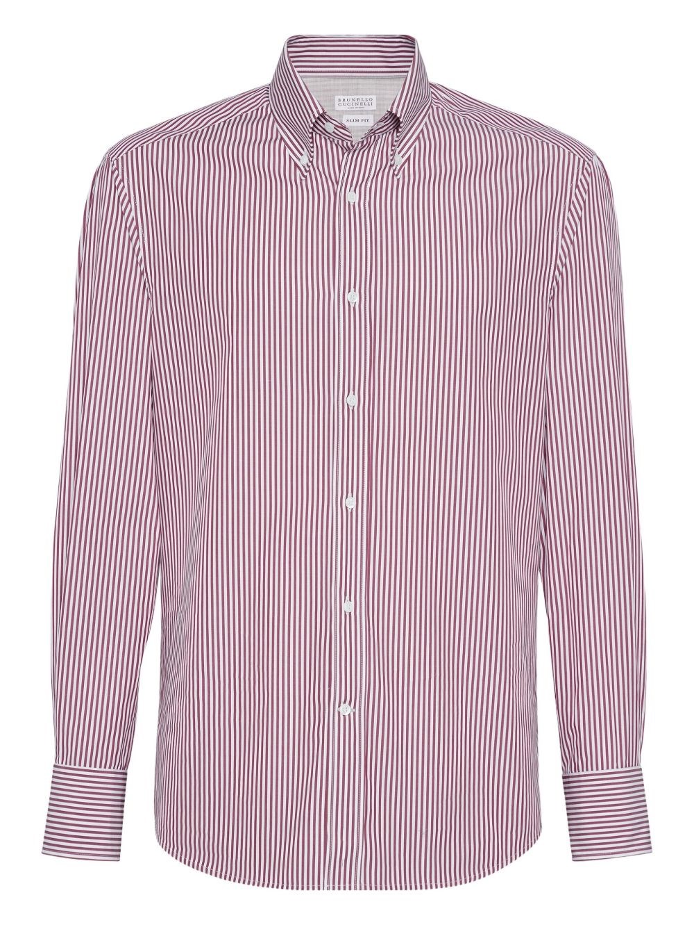 Striped Cotton Shirt - Brunello Cucinelli - Modalova